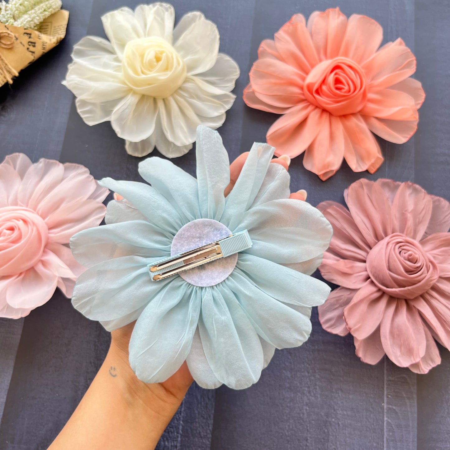 Flower Bow Clips