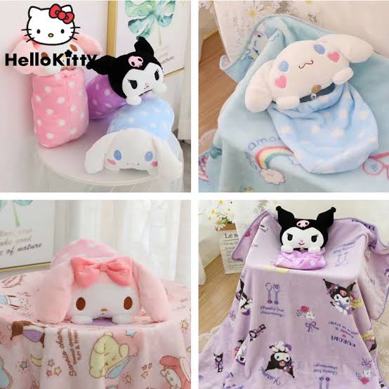 Sanrio Plushie + Blanket