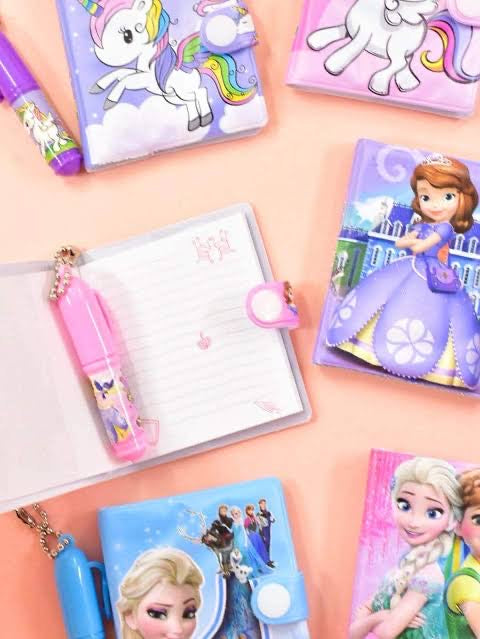 Cute Mini Frozen Theme Pocket Diary With Pen