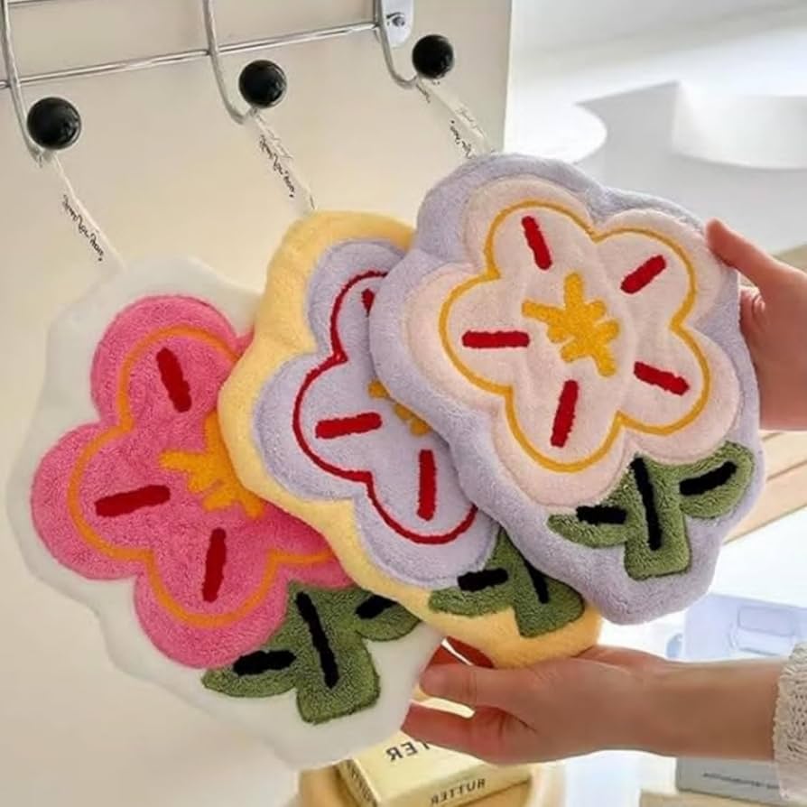 Cute Kawaii Flower Hand Towel | Soft & Absorbent