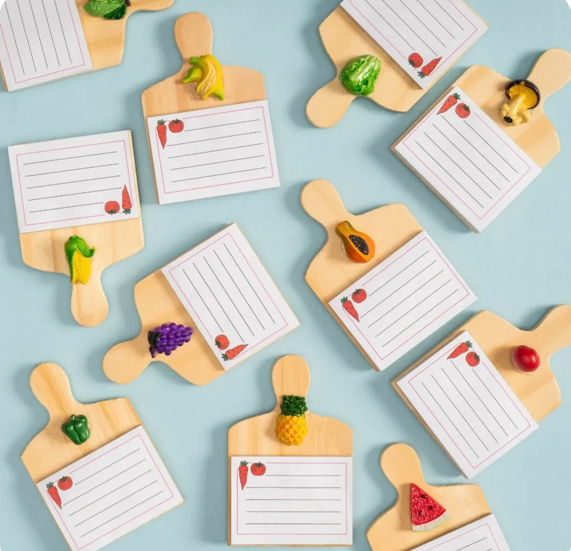 Mini Chopping Board Fridge Magnet with Notepad