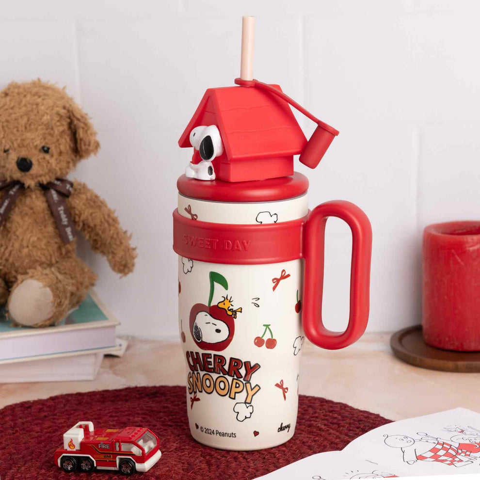 Cute 3D-Figures Insulated Tumbler with Straw