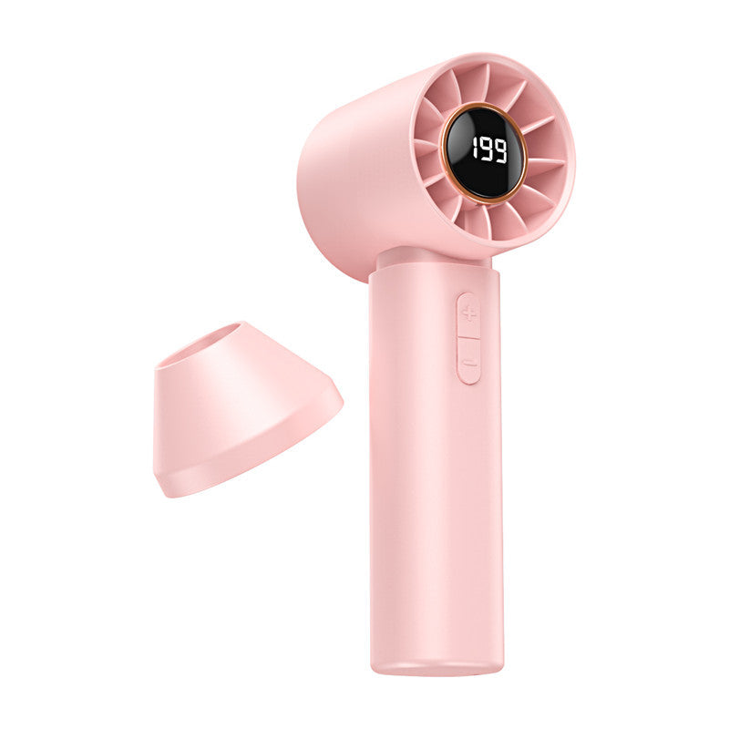 Turbo Powerful Portable USB Rechargeable Hand Fan | Super Speed + LED Display