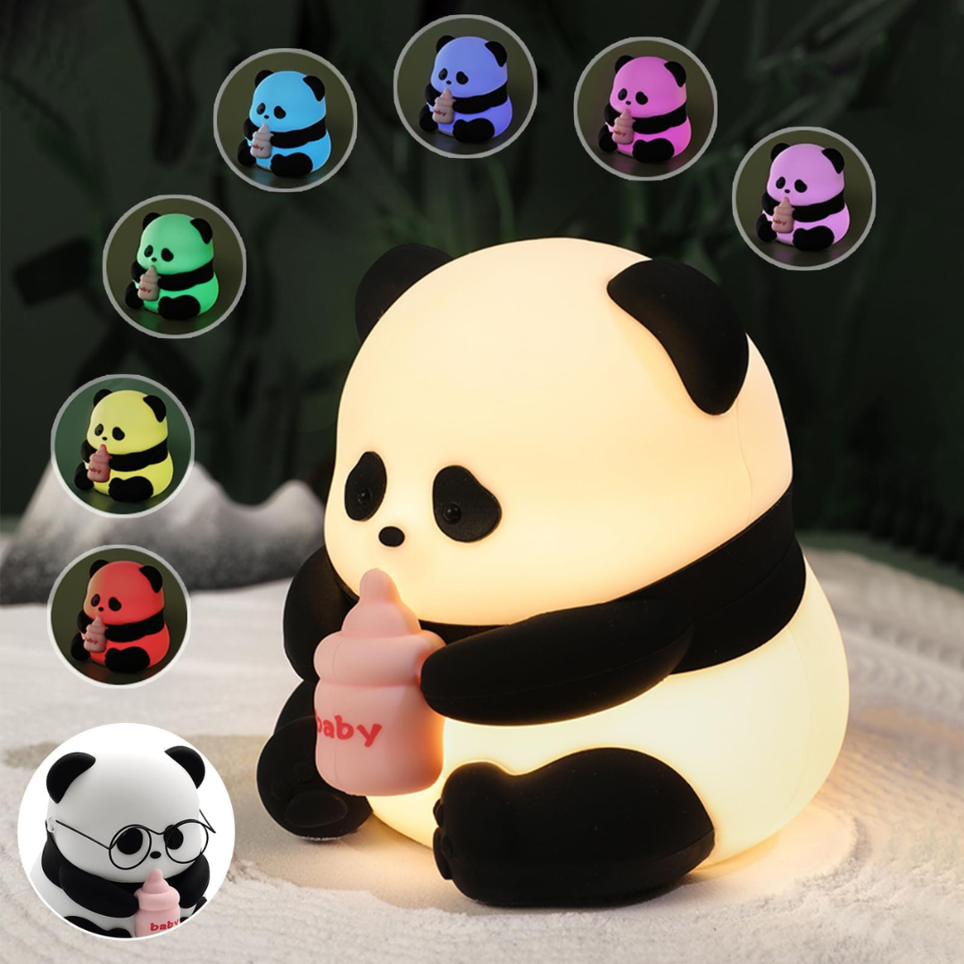 Milk Bottle Baby Panda Silicone Touch Lamp