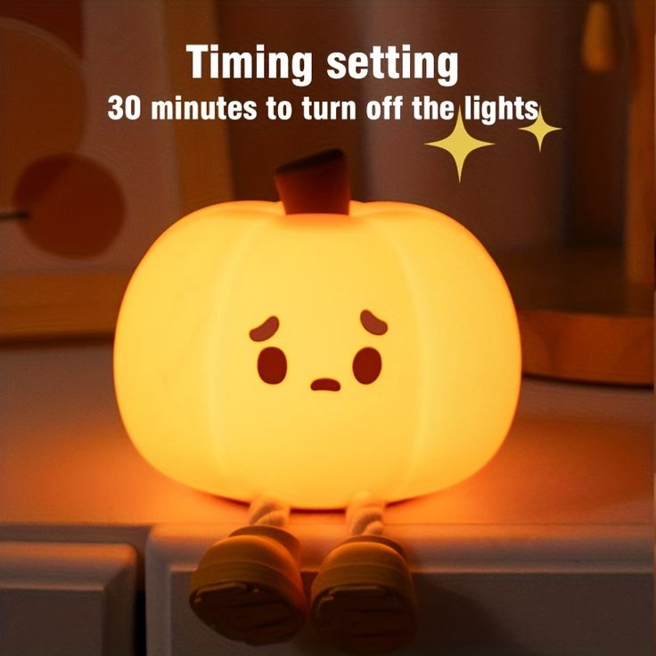 Pumpkin Silicone Touch Night Lamp