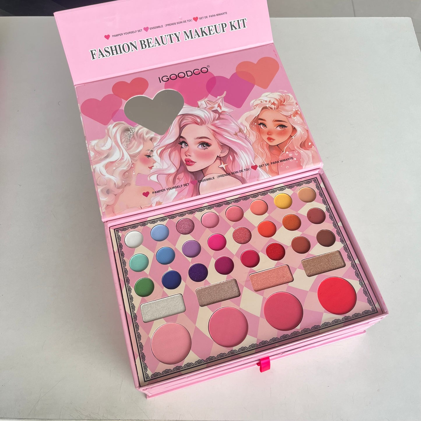 Princess Beauty Makeup Box with 2 Pull Out Drawers | Kid's Makeup Book/Combo
