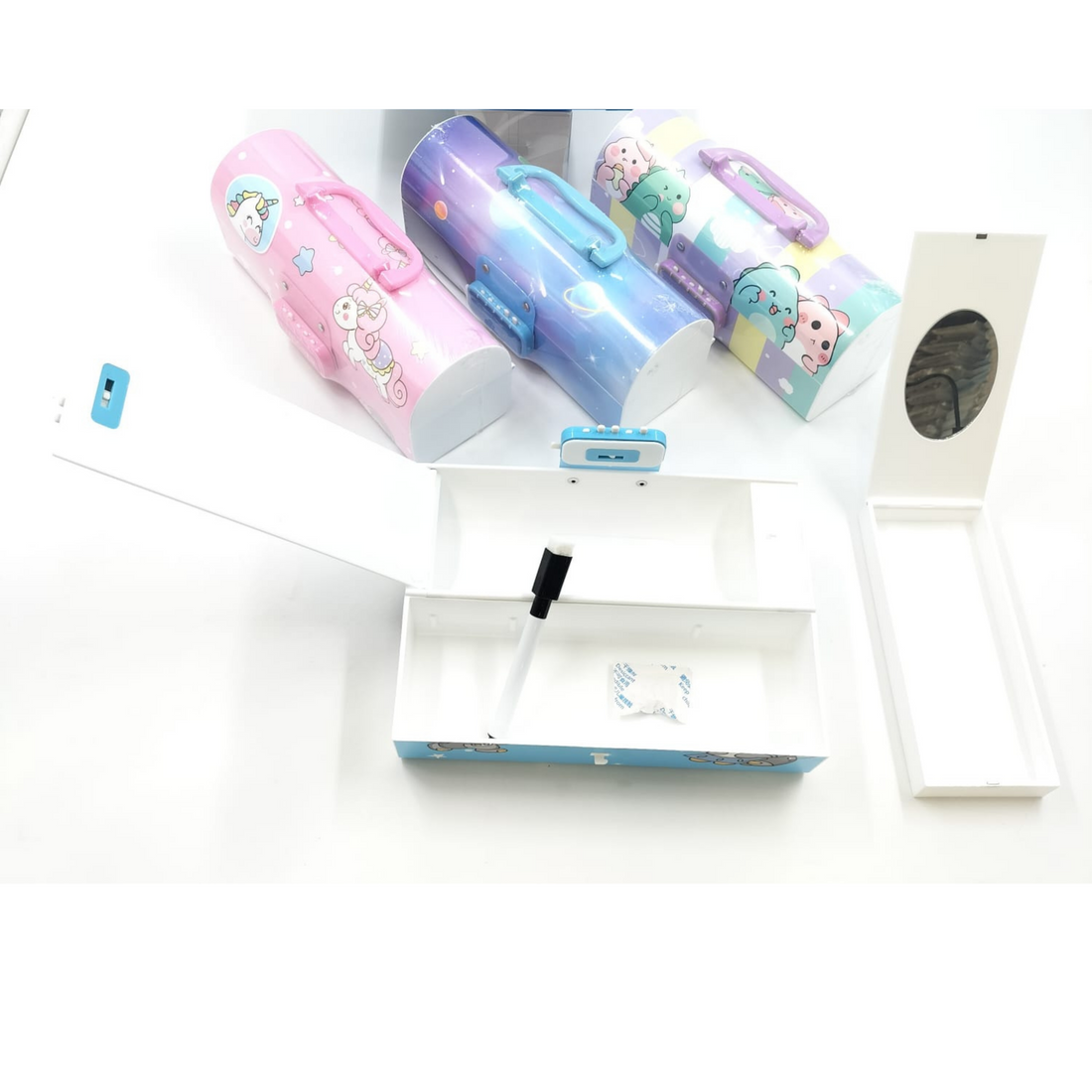 Kawai Pencil Box With Password/Whiteboard & Marker