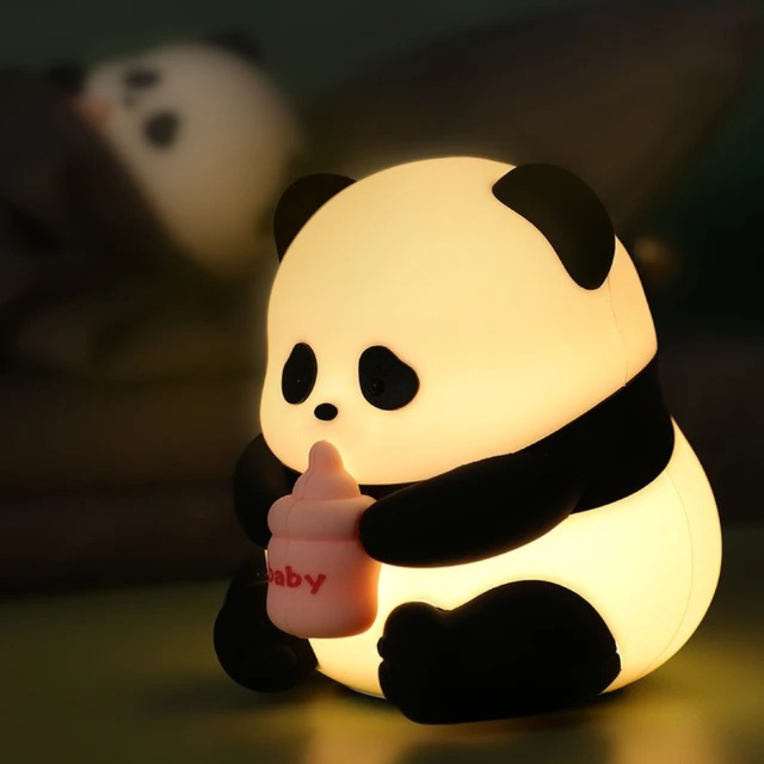 Milk Bottle Baby Panda Silicone Touch Lamp