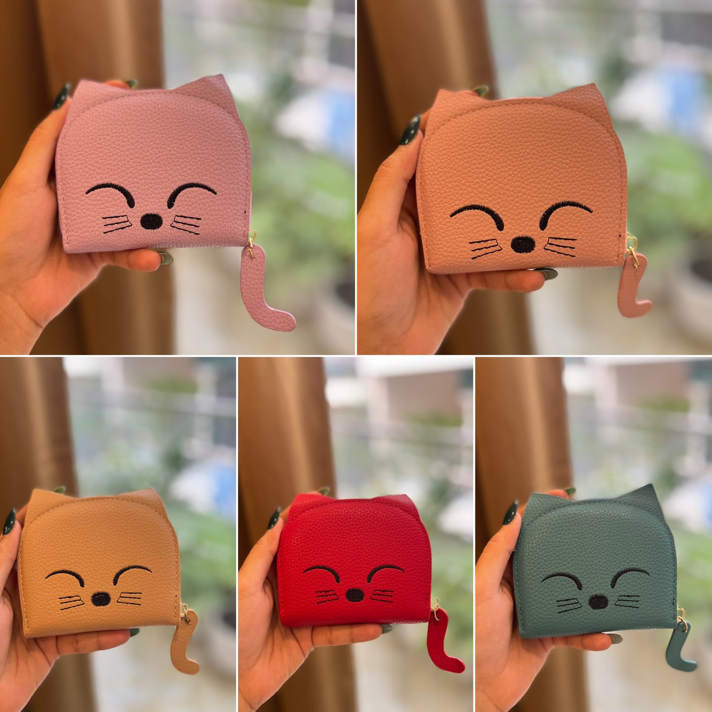 Sleeping Cat Card Holder/ Multi-Compartments Wallet