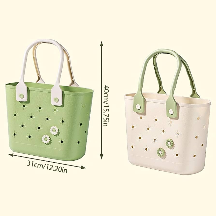 Flower Charm Beach Tote Bag