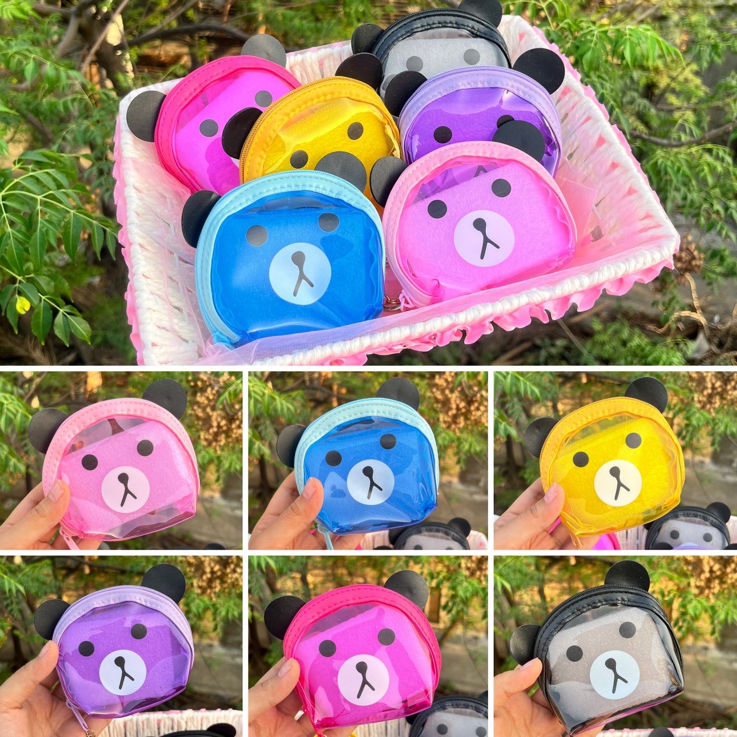 Teddy Mini Wallet Keychain