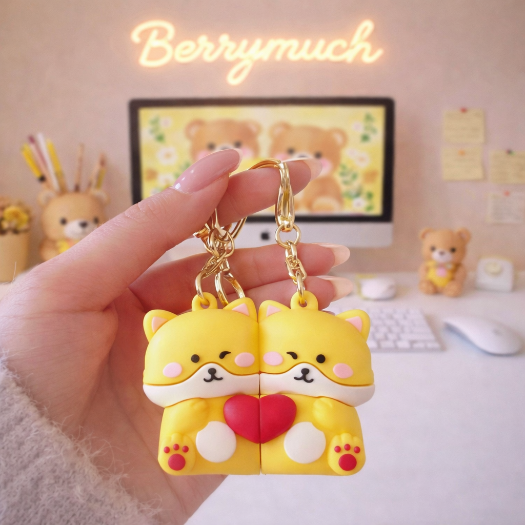 Puppy Love Magnetic Keychains Set