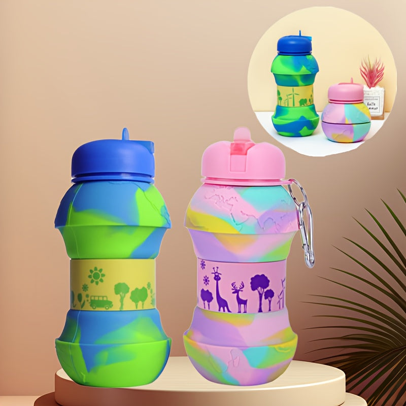 Cute Globe Foldable Silicone Bottle