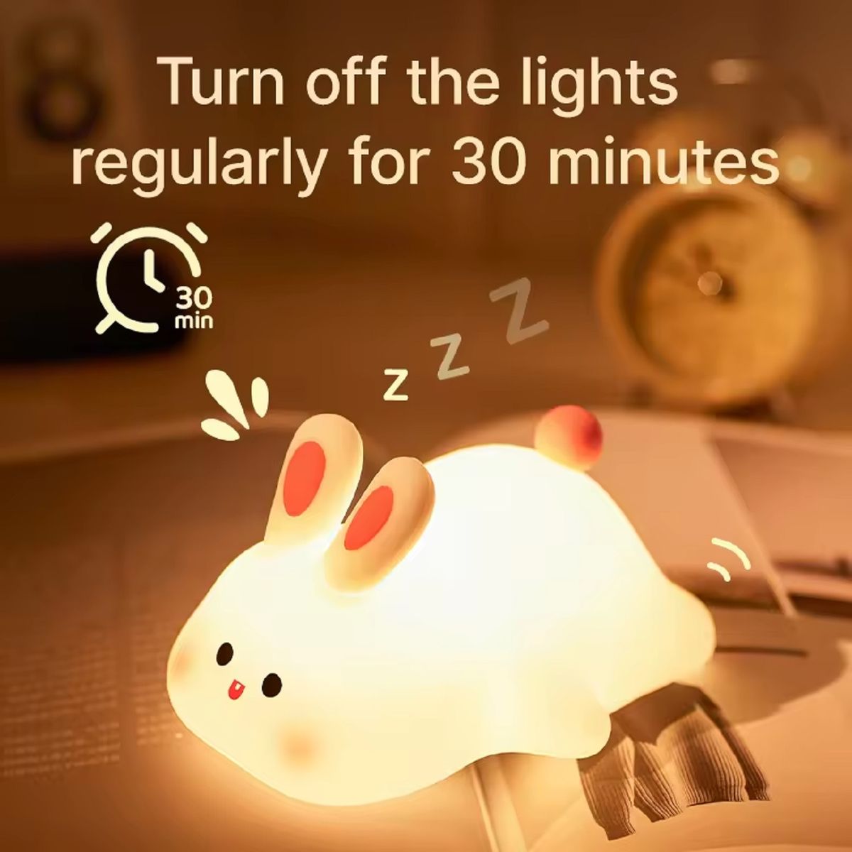 Cute Rabbit Silicone Touch Lamp