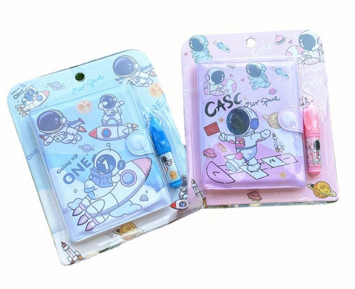 Cute Mini Space Theme Pocket Diary With Pen