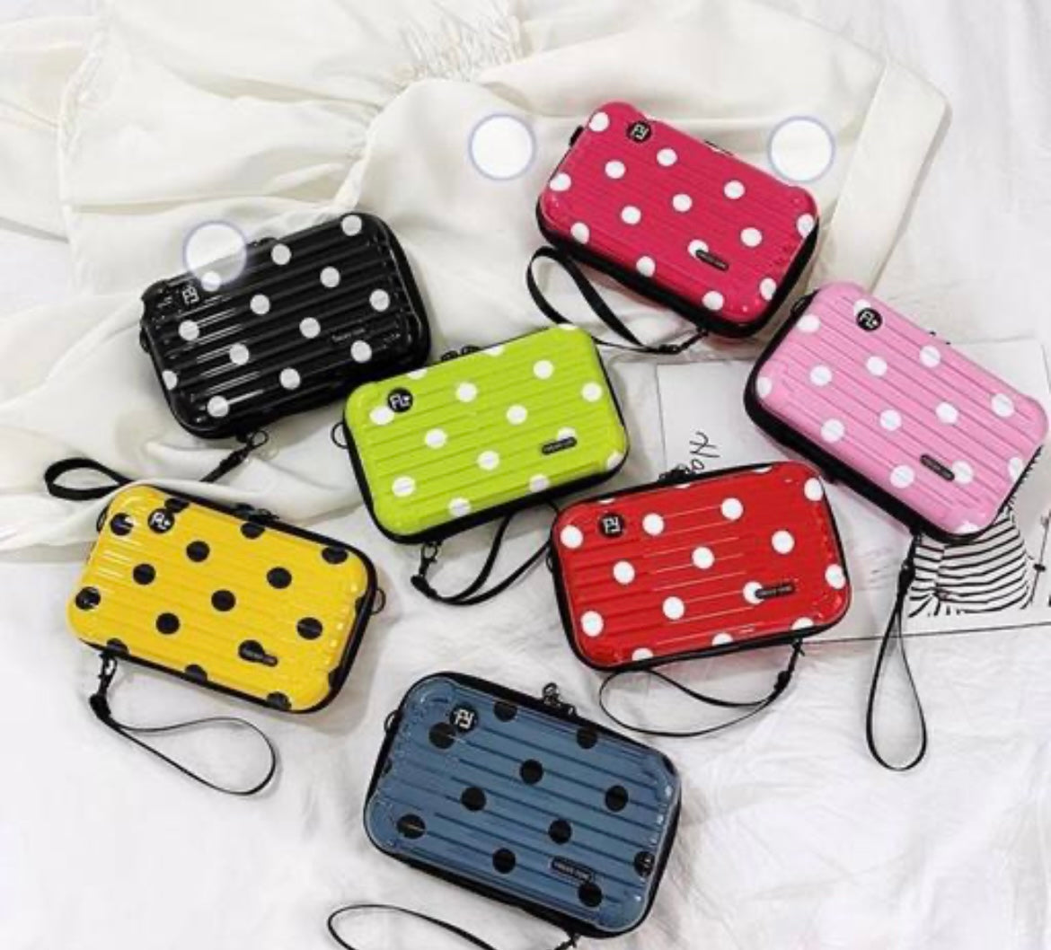 Polka Dots Suitcase Sling Bag