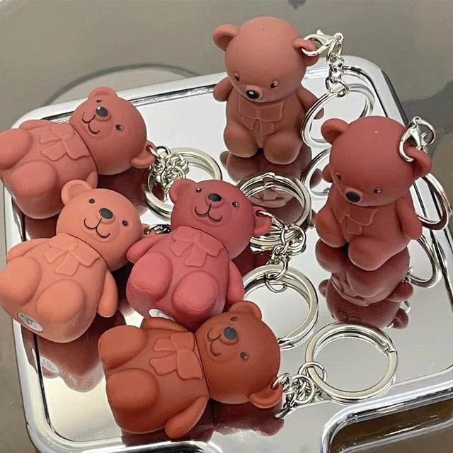 Korean Teddy Lipstick with Keychain