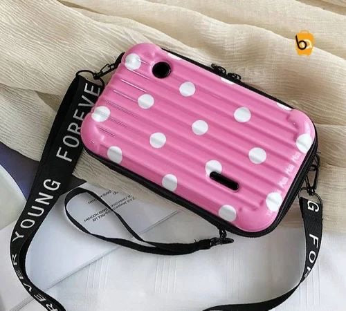 Polka Dots Suitcase Sling Bag
