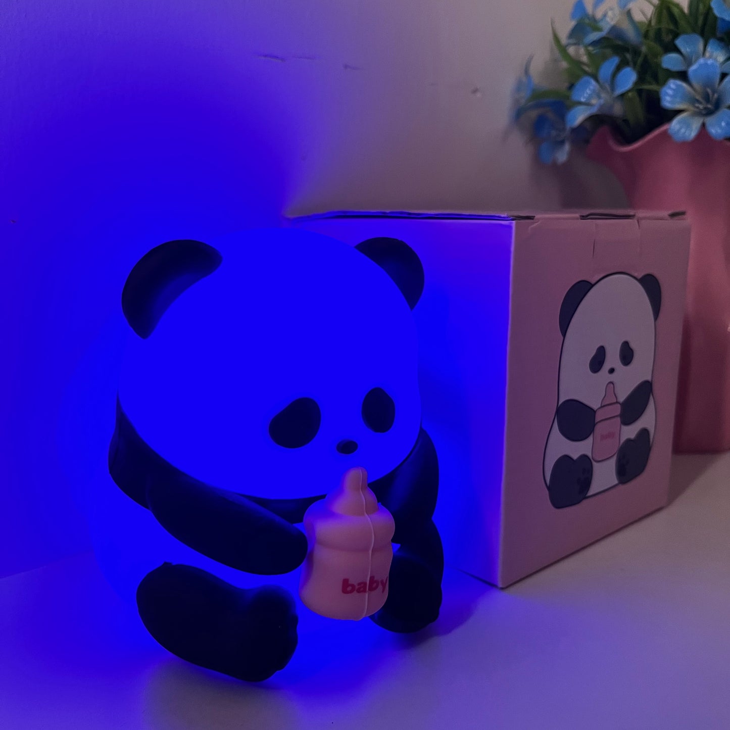 Milk Bottle Baby Panda Silicone Touch Lamp