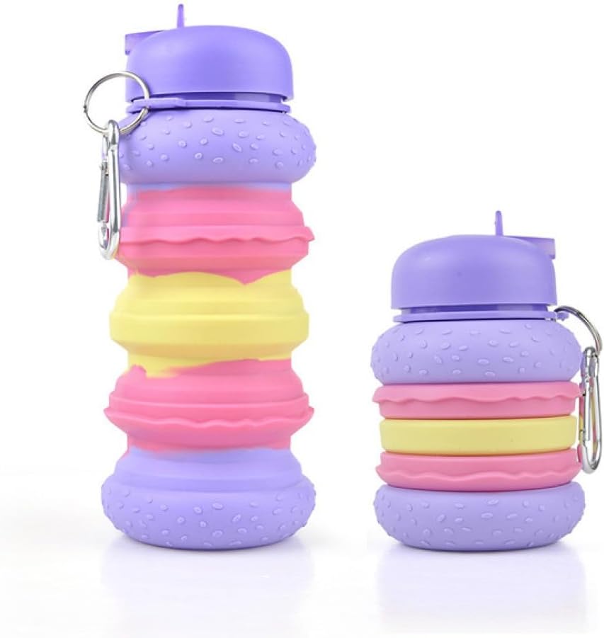 Burger Squishy Bottle/Silicone Fun Collapsible Water Bottle