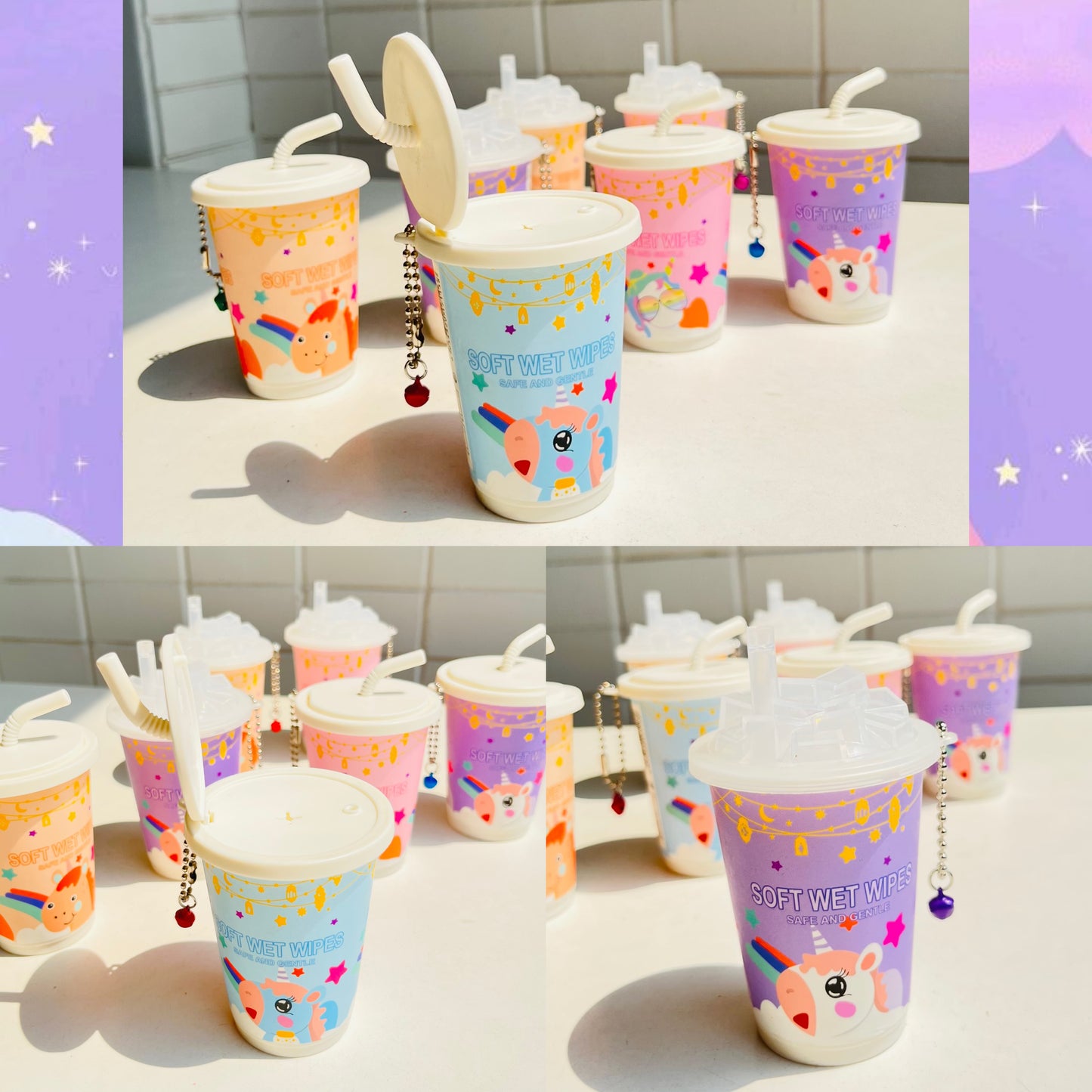 Cute Unicorn Sipper Wet Wipes