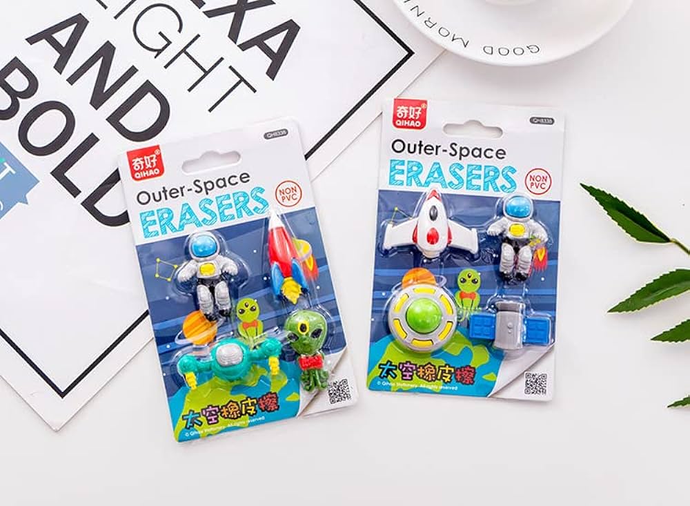 Space Theme Erasers Set/Astronaut Theme Erasers