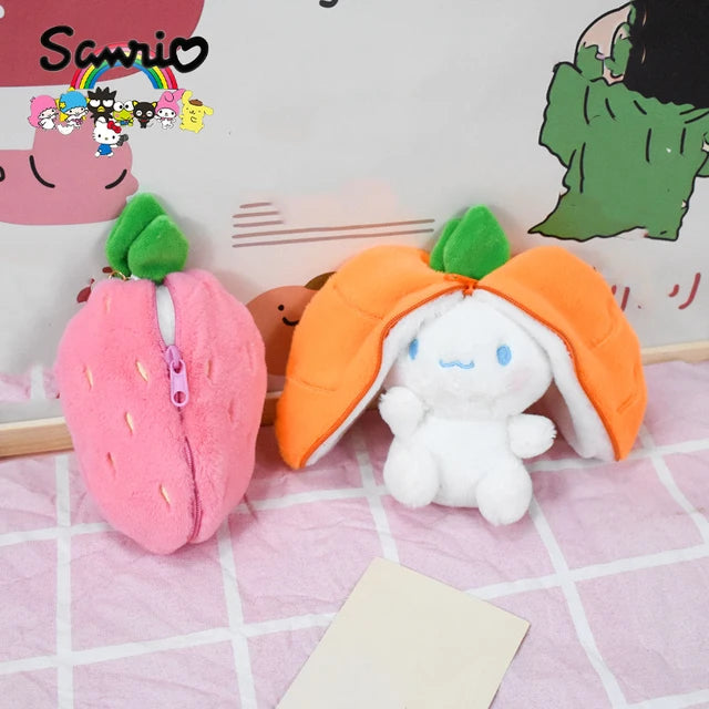 Fruit Bunny Plushie Keychain /Reversible Bunny