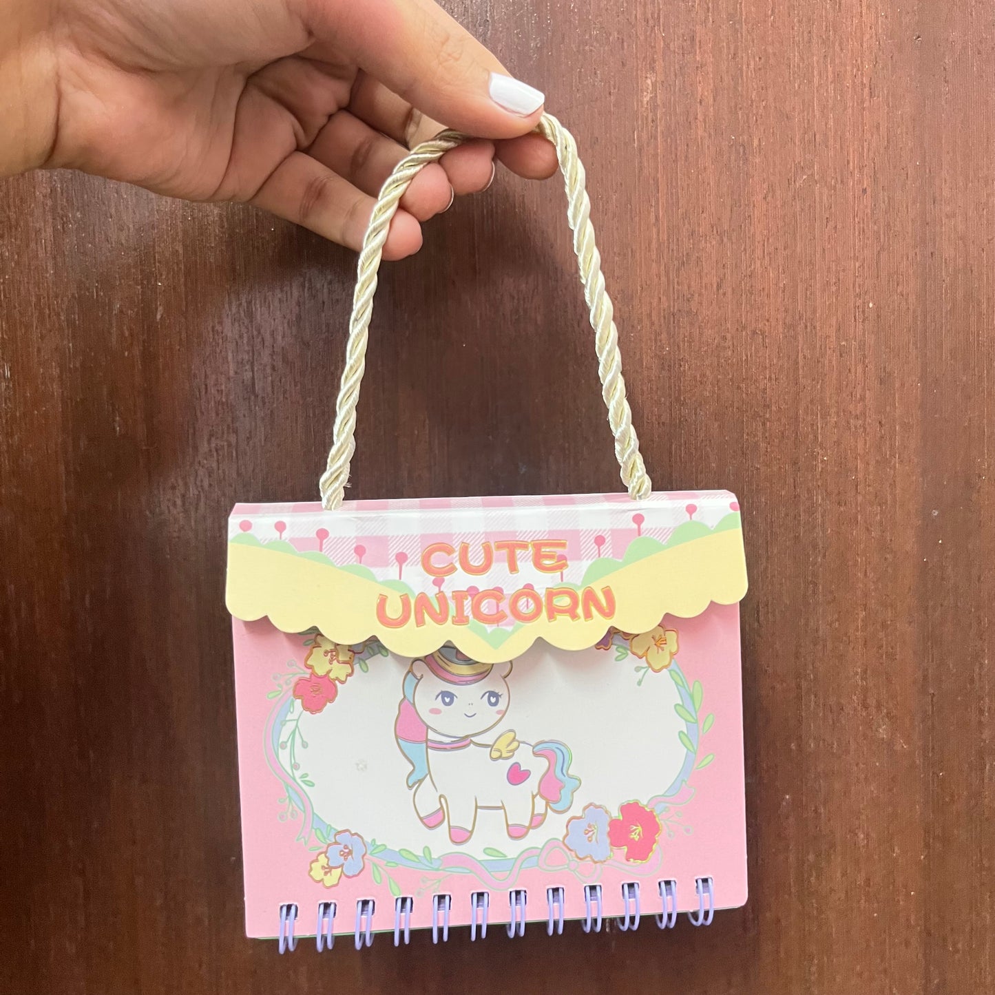 Mini Unicorn Diary With Bag Style Straps