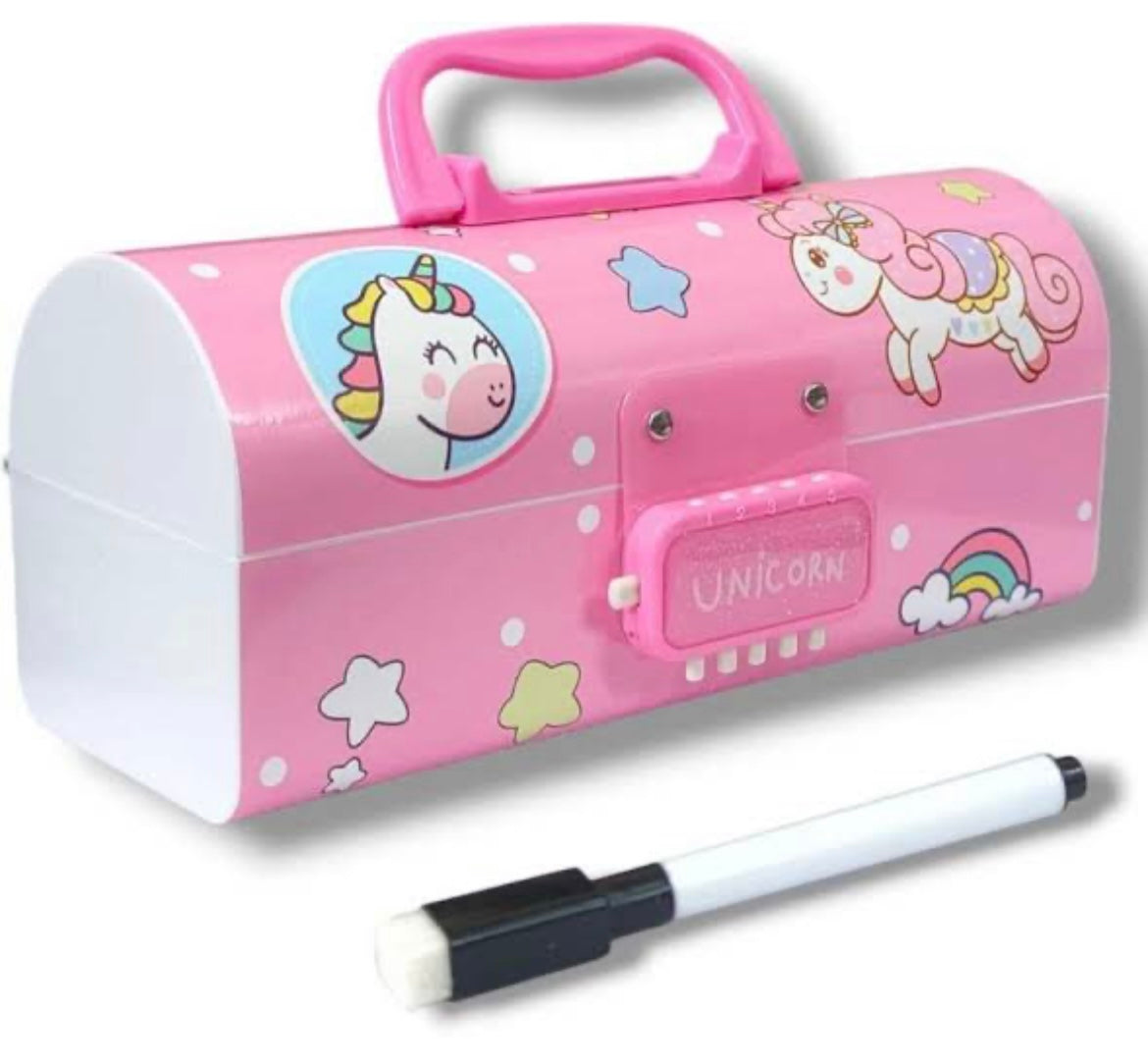 Kawai Pencil Box With Password/Whiteboard & Marker