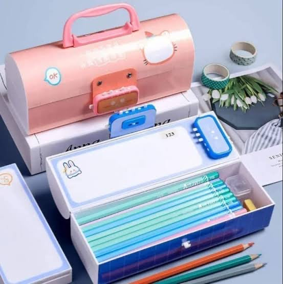 Kawai Pencil Box With Password/Whiteboard & Marker