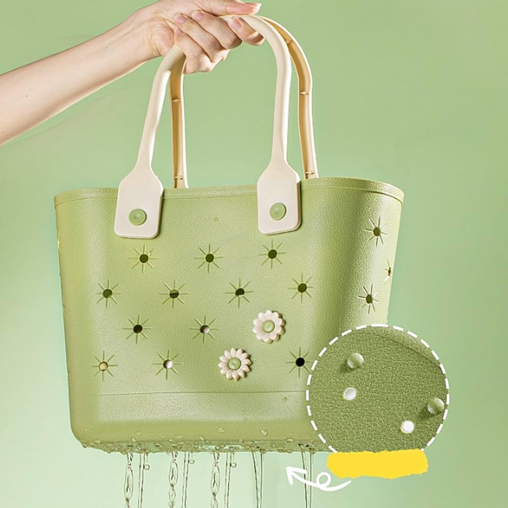 Flower Charm Beach Tote Bag