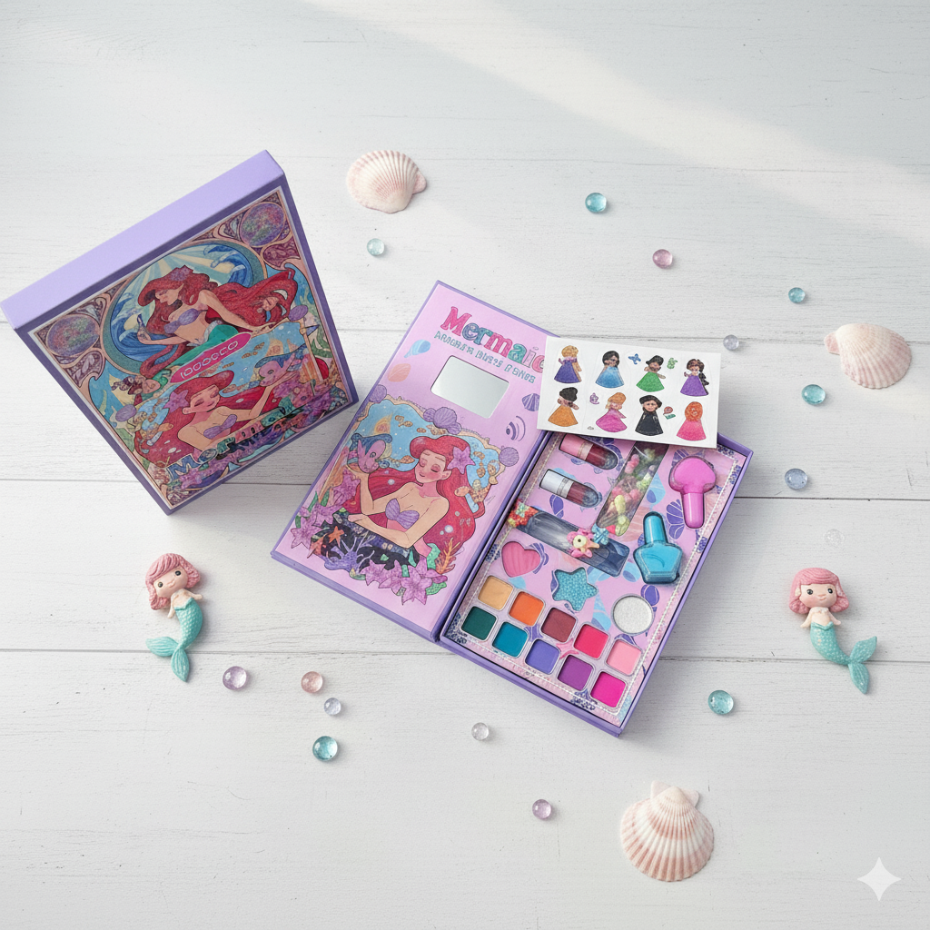 Mermaid Beauty Makeup Set | Kid's Makeup Book/Combo
