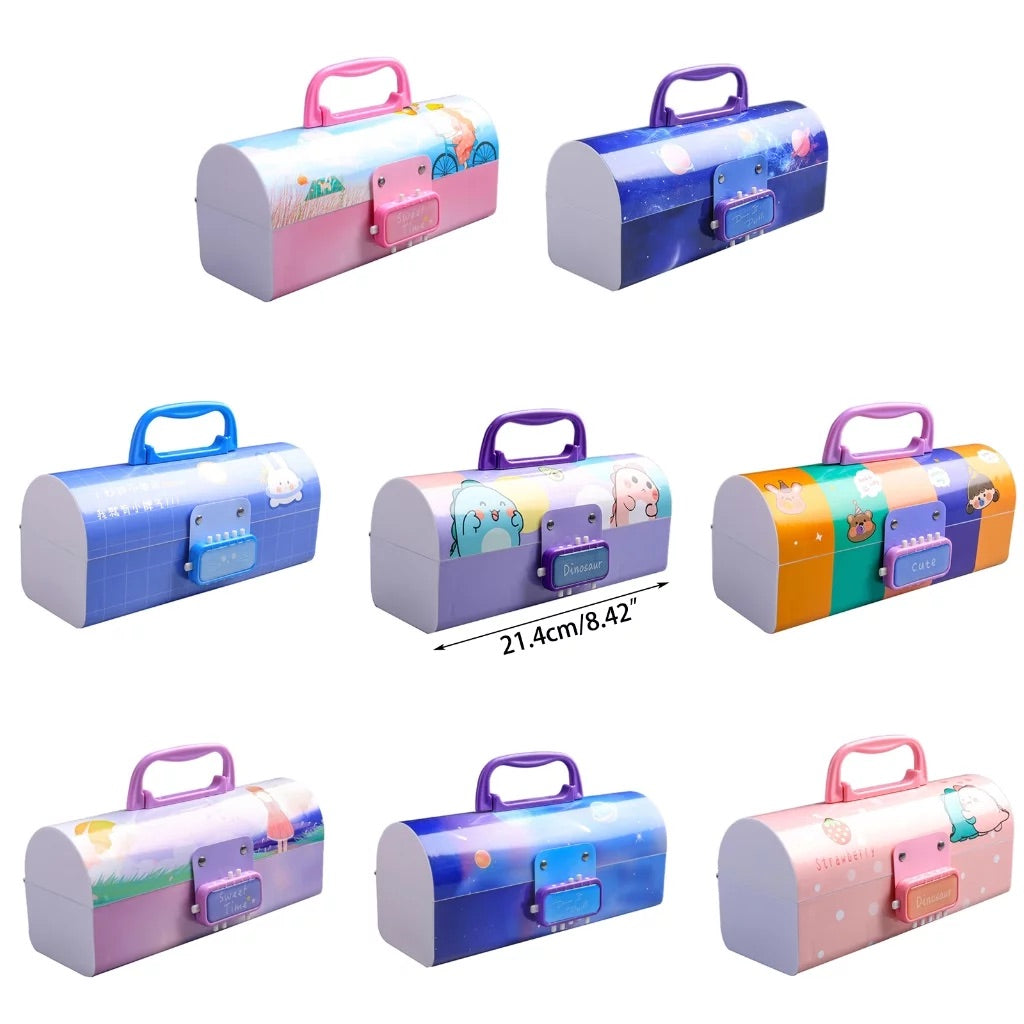 Kawai Pencil Box With Password/Whiteboard & Marker