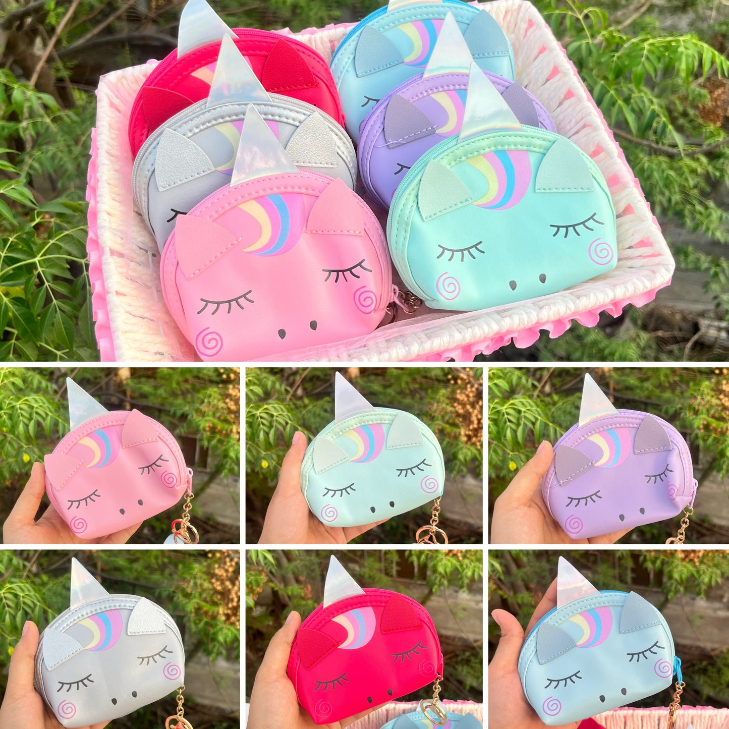 Unicorn Mini Wallet Keychain