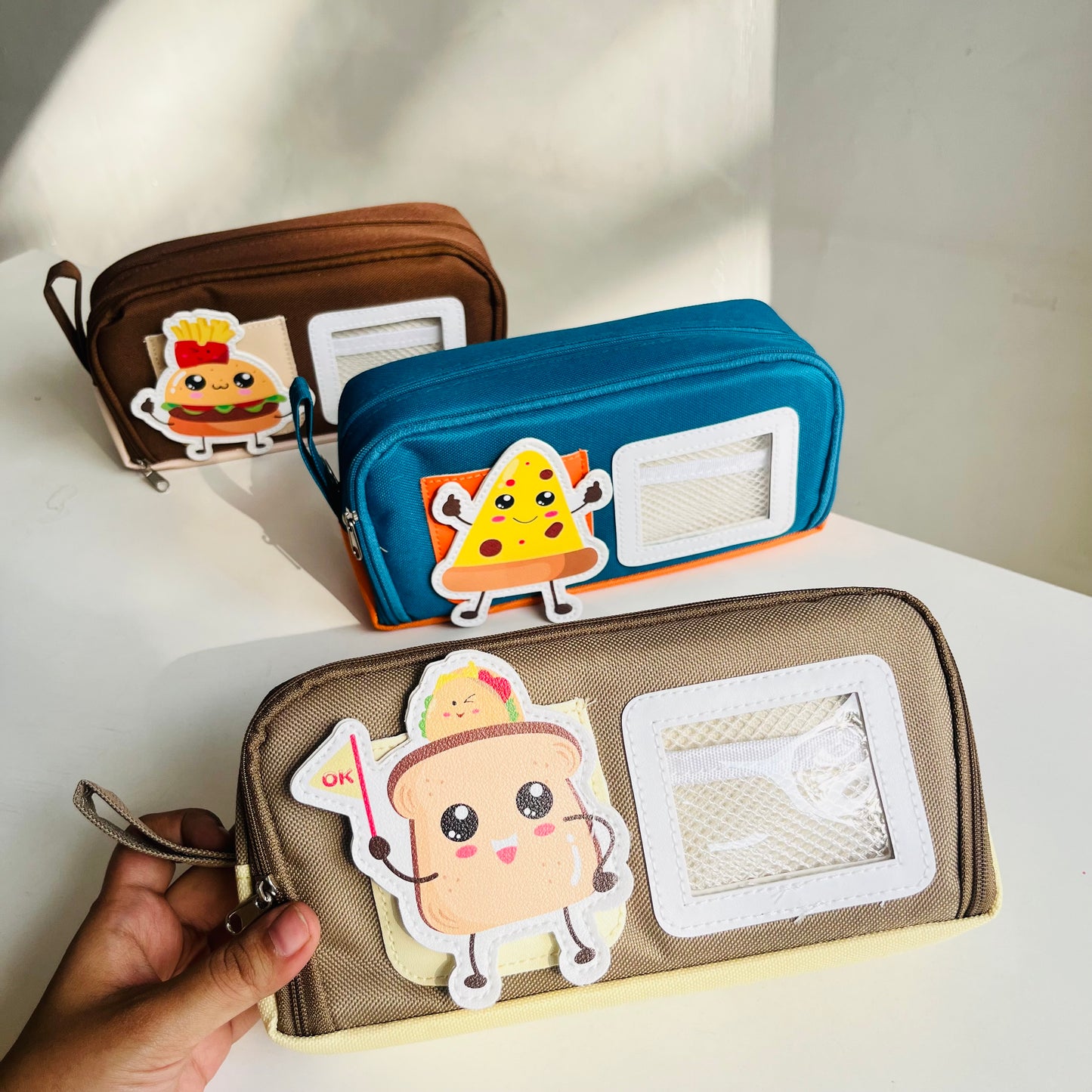 Cute Fast Food Pouch with Detachable Charm
