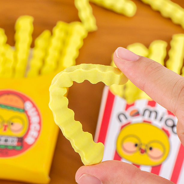 Curly French Fries Erasers Pack - 8 Pcs