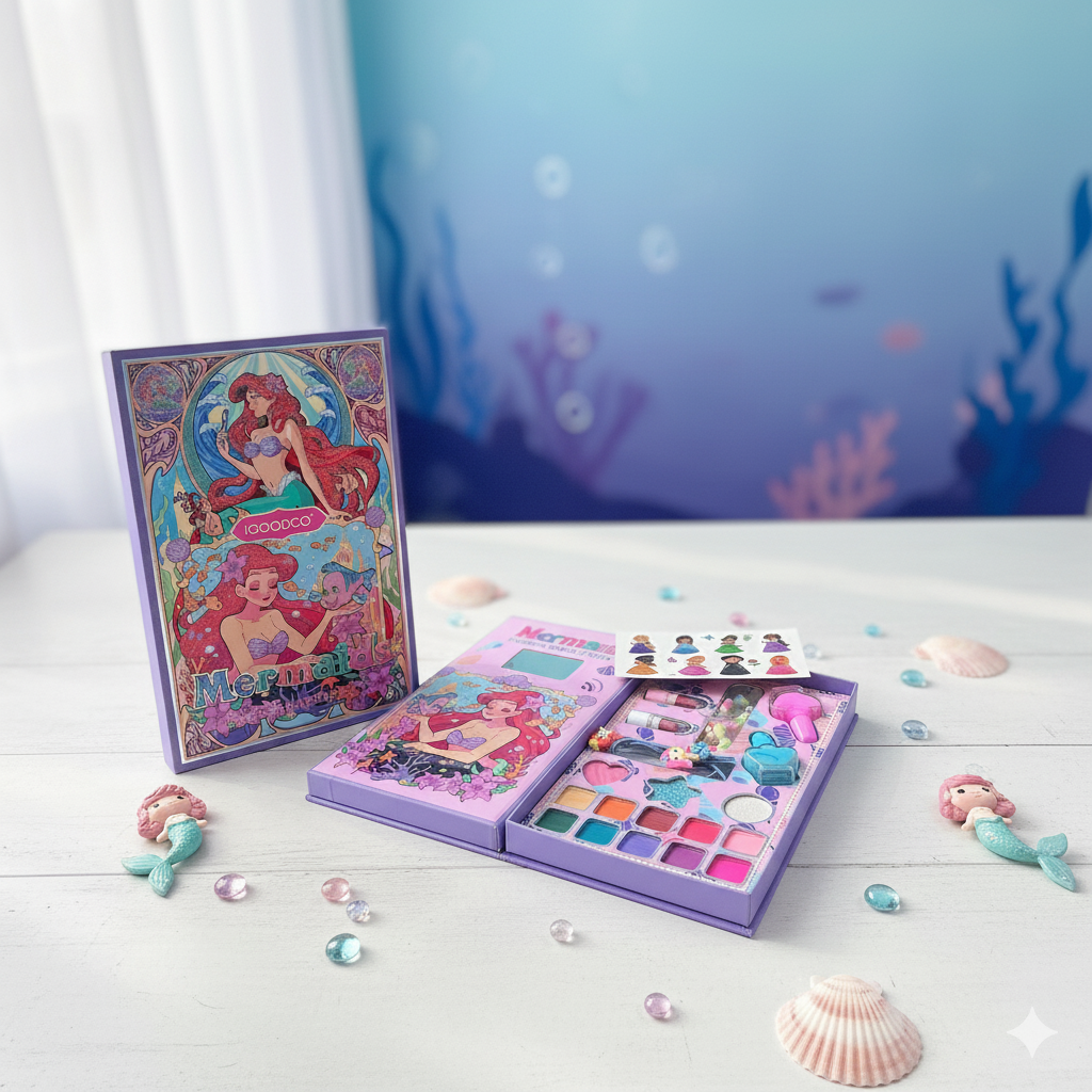 Mermaid Beauty Makeup Set | Kid's Makeup Book/Combo