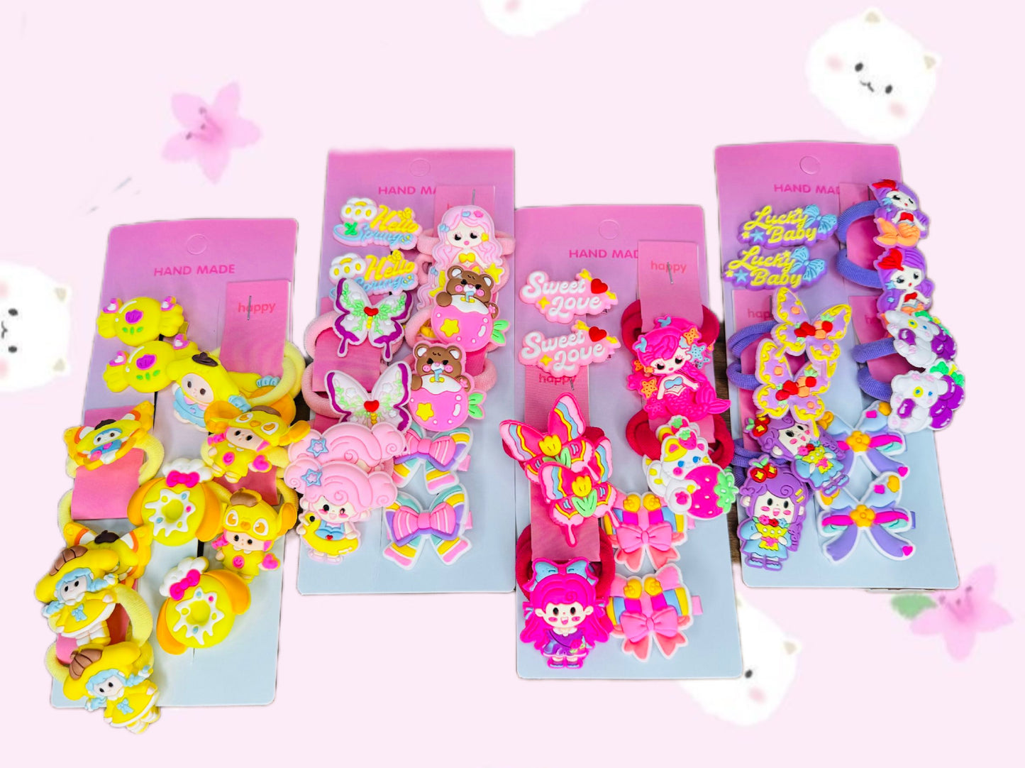 Kawai Hair Accessories Pack of 12 Pcs
