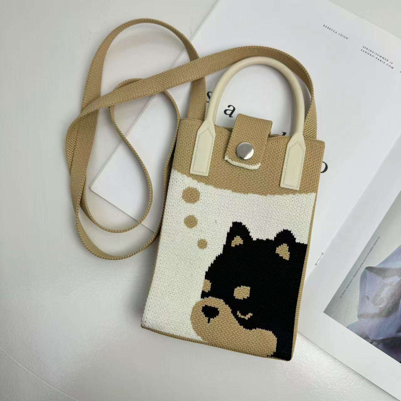 Korean Mobile Sling Bag- Cat Edition