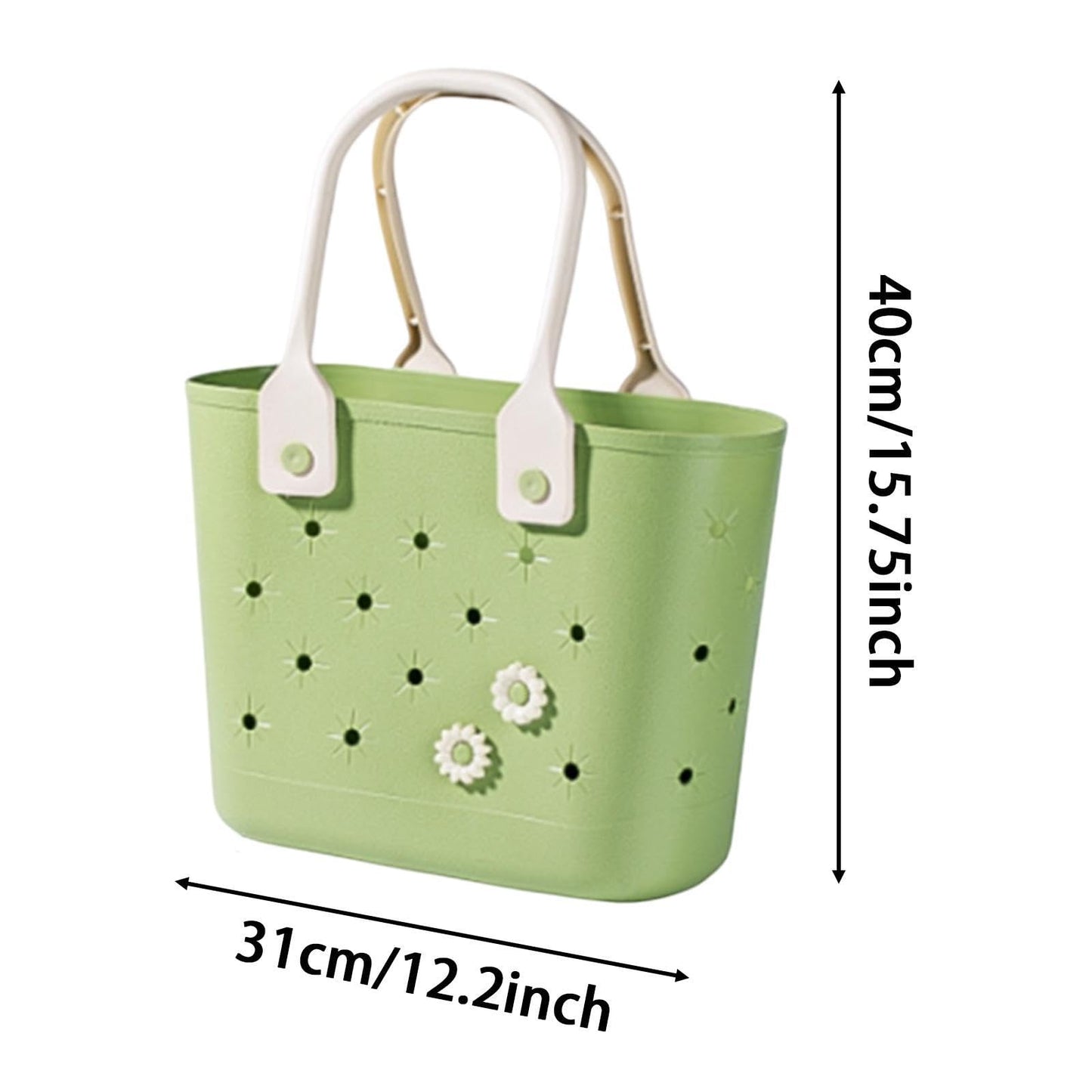Flower Charm Beach Tote Bag