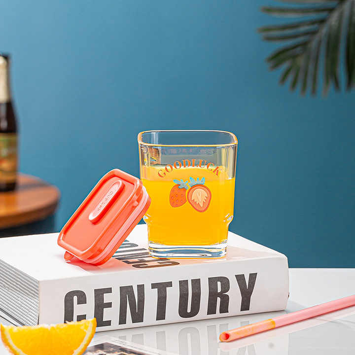 Strawberry Glass Cup with Straw | Pinteresty Glass Mug
