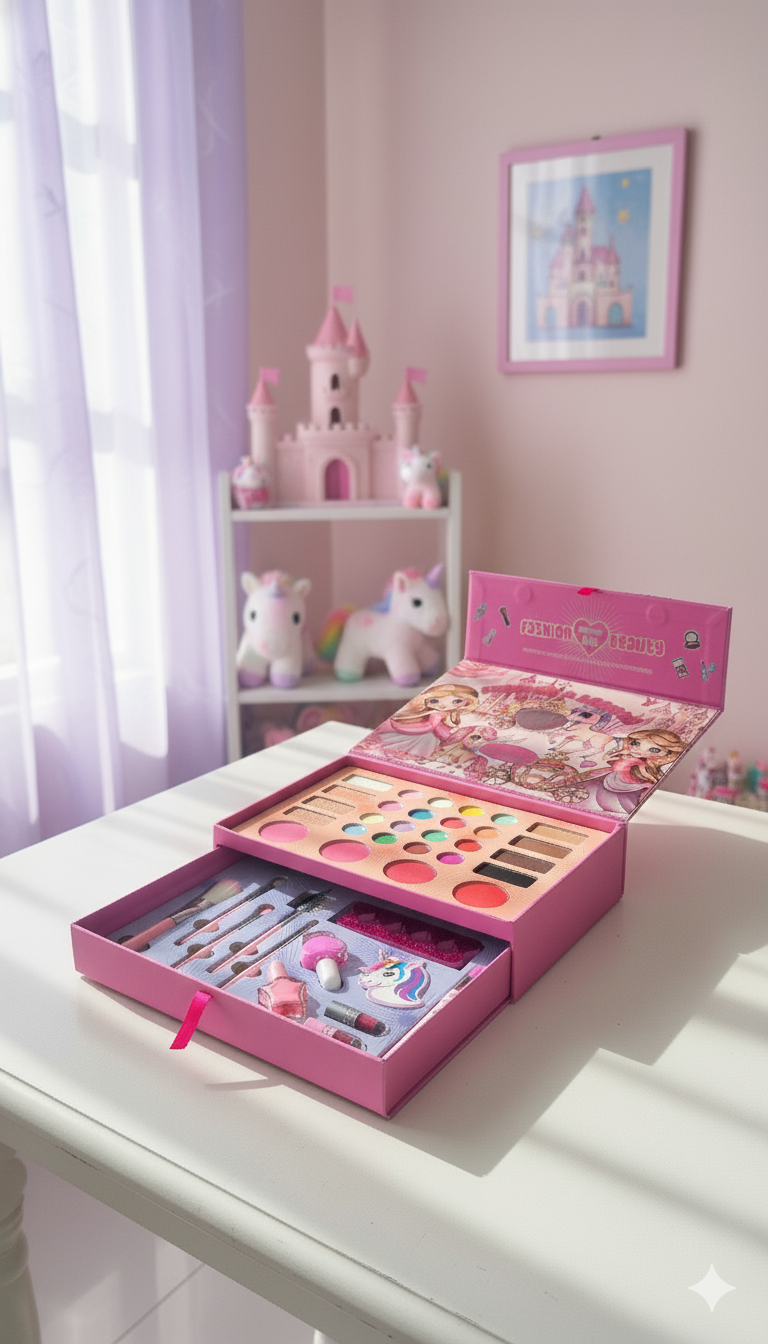 Unicorn Princess Beauty Makeup Set | Kid's Makeup Book/Combo