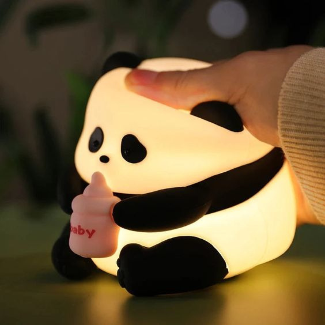 Milk Bottle Baby Panda Silicone Touch Lamp