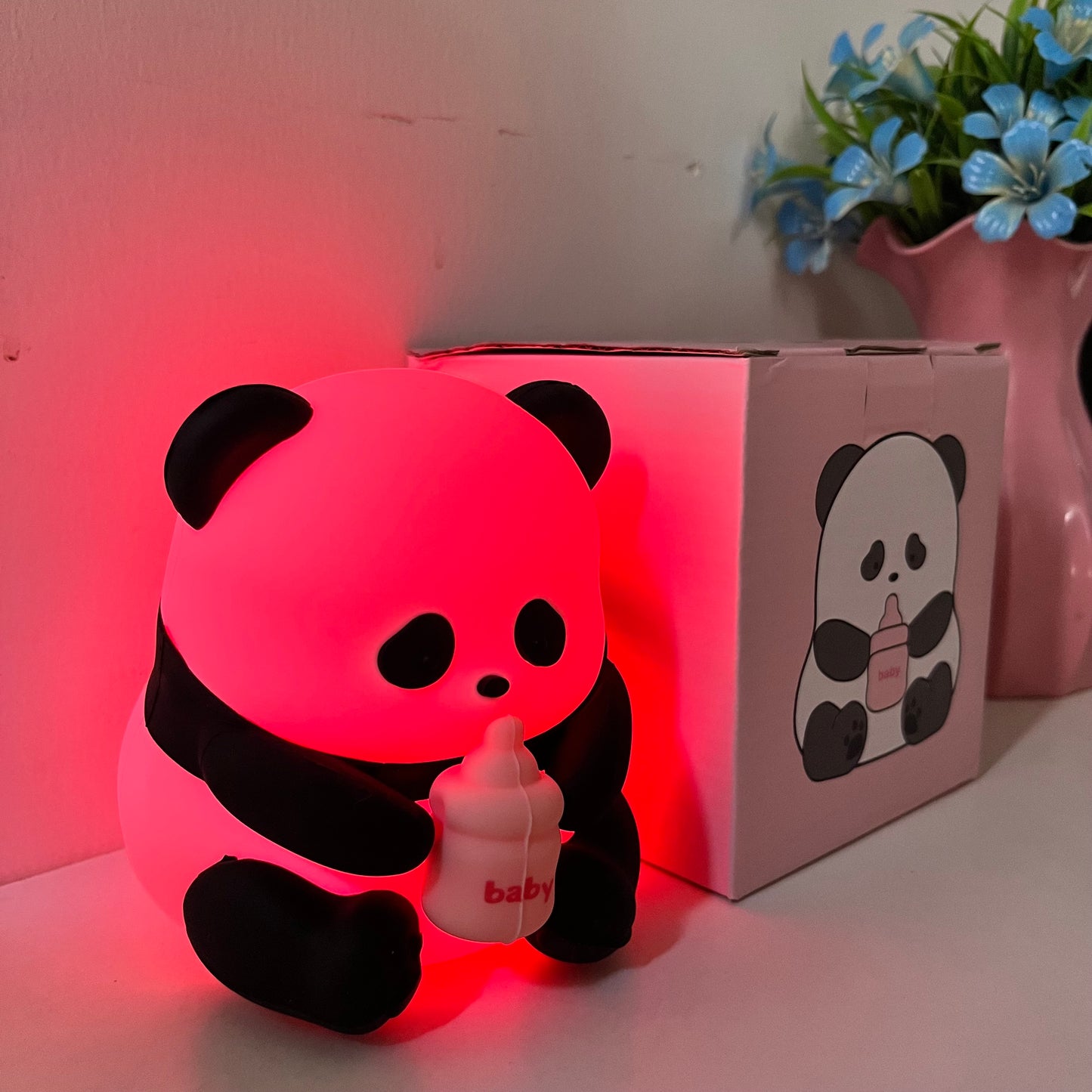 Milk Bottle Baby Panda Silicone Touch Lamp