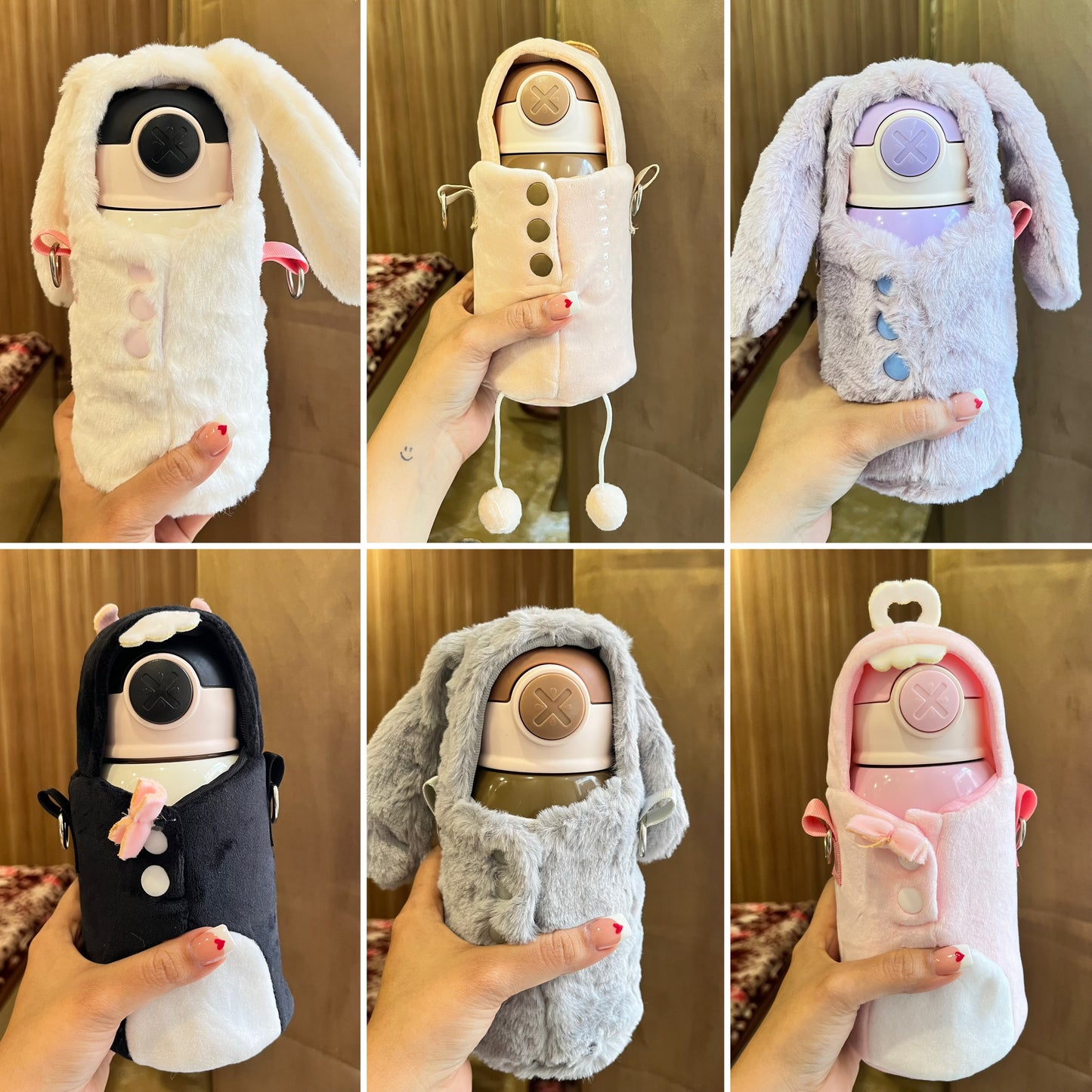 Teddy Premium Furr Cover Bottle| Cutest Insulated Steel Sipper
