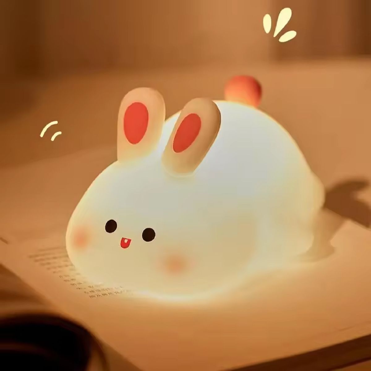 Cute Rabbit Silicone Touch Lamp