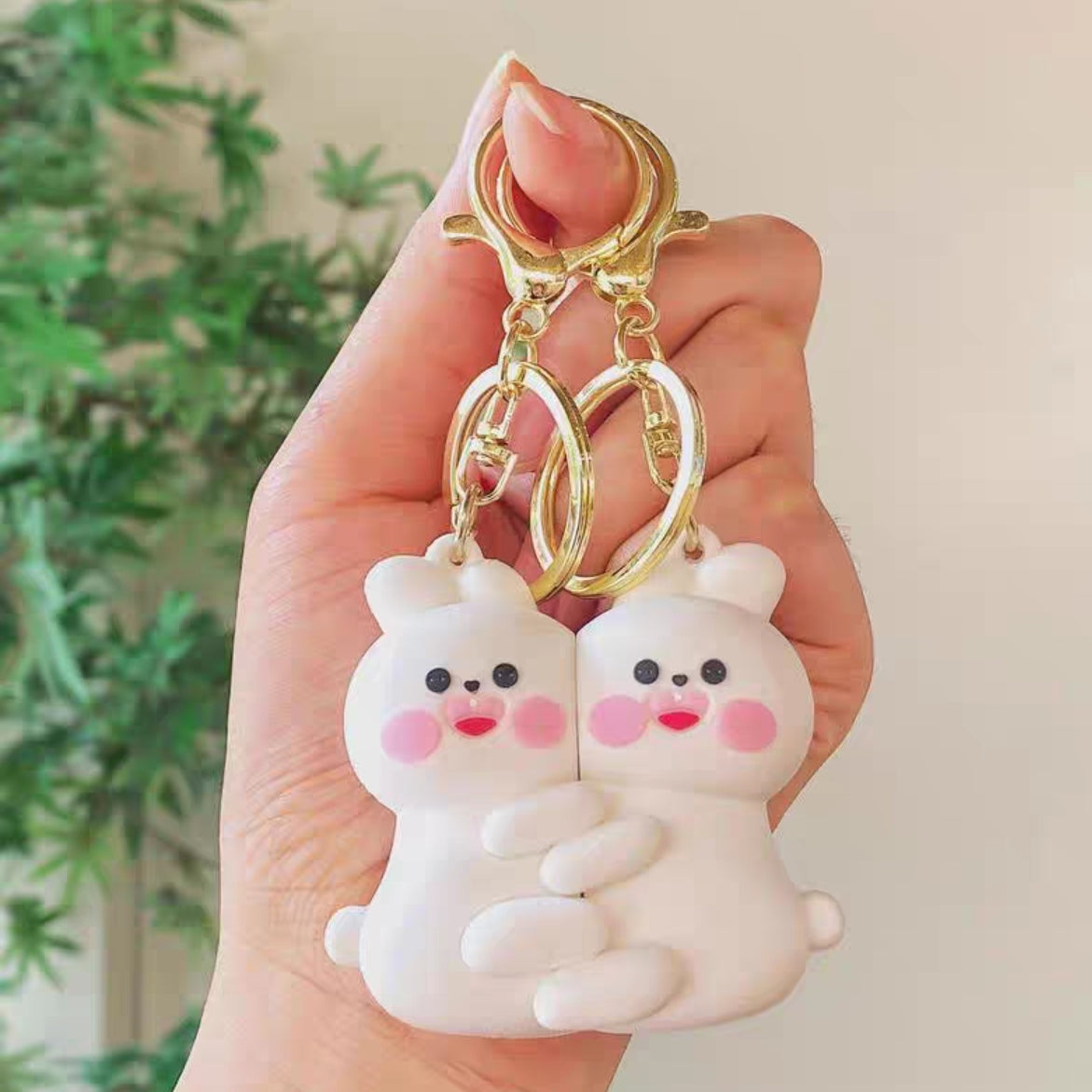 Bunny Magnetic Keychains Set