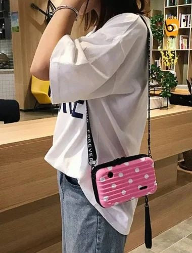 Polka Dots Suitcase Sling Bag