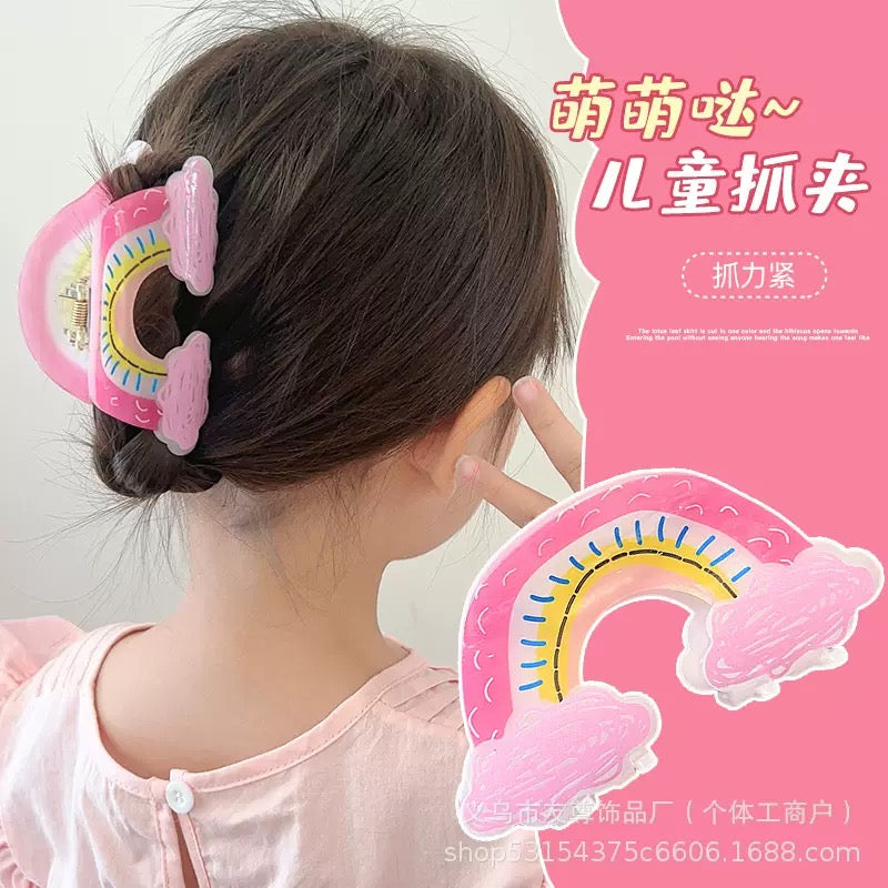 Rainbow Cloud Premium Big Size Hair Claw | Pinteresty Clutcher