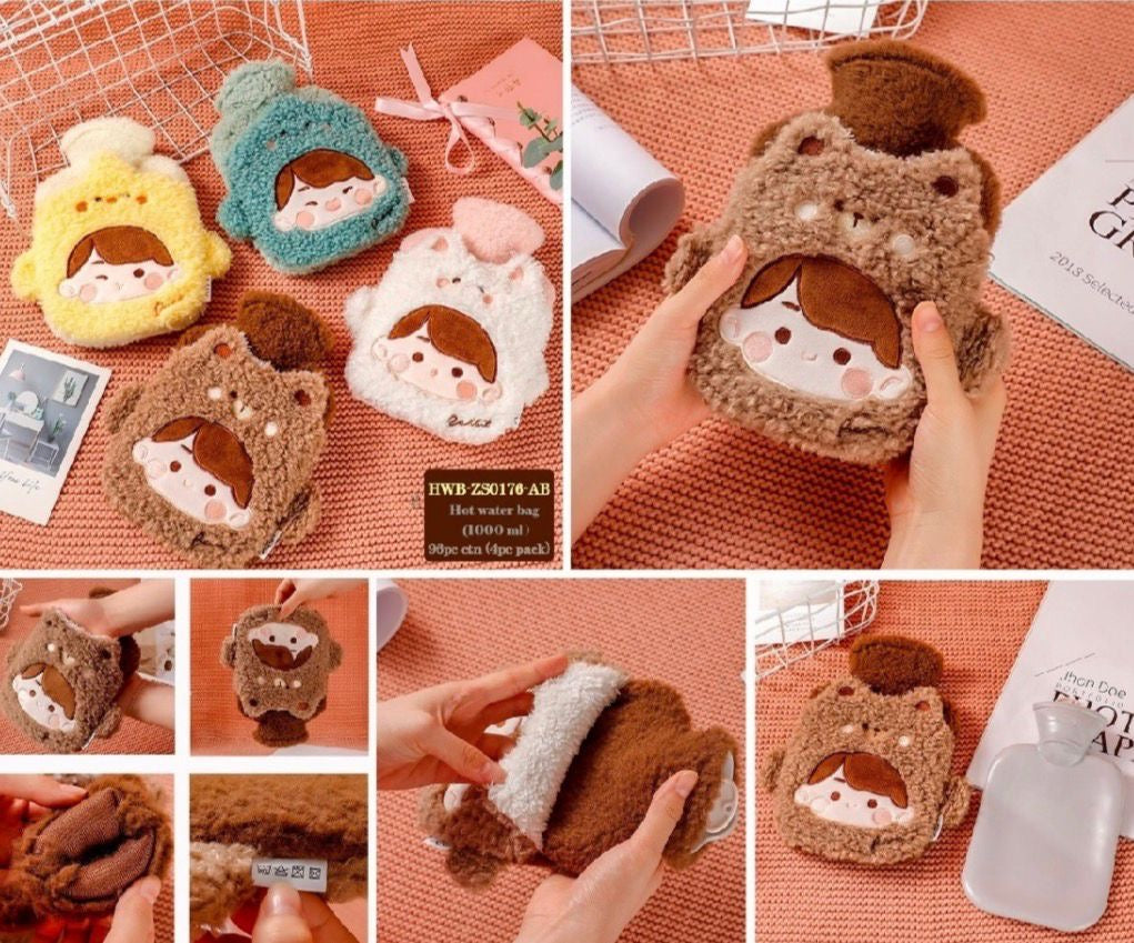 Peek-a-Boo Bear Hot Water Bag with Pocket - 1000 ml